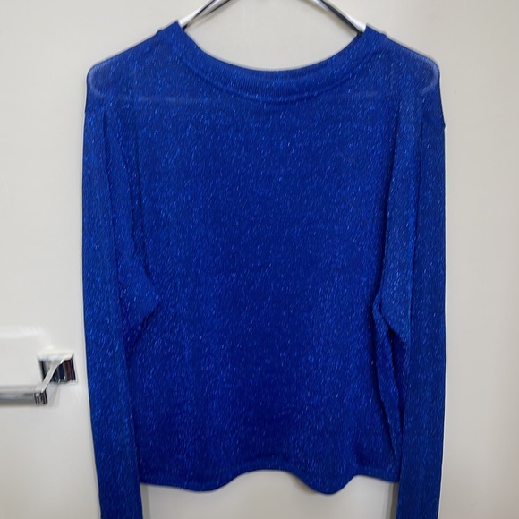 H&M Sheer Blue Sparkle Top - Picture 2 of 2